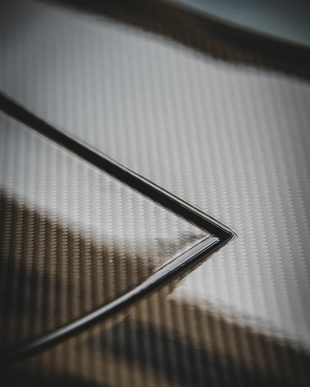 Woven carbon fibre, close up